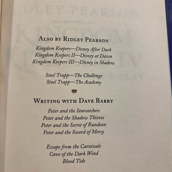 Kingdom Keepers IV: Power Play by Ridley Pearson!  Hardback Perfect condition - Picture 4 of 9